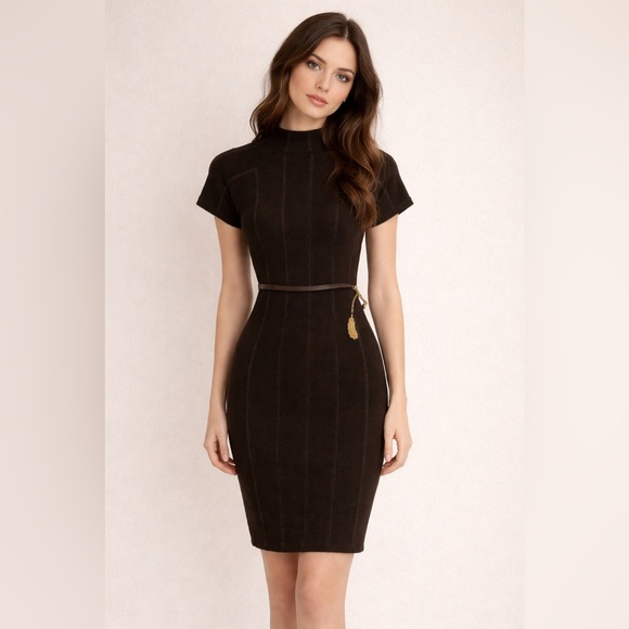 Nine West Dresses & Skirts - New Nine West Dress Small Brown Gold Belt Chain